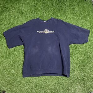 Super Bowl xxxvii Crewneck Men’s XXXL Navy Vintage NFL sweatshirt embroidered